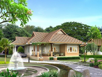 Thiết kế biệt thự vườn 1 trệt 1 lầu không gian đẹp